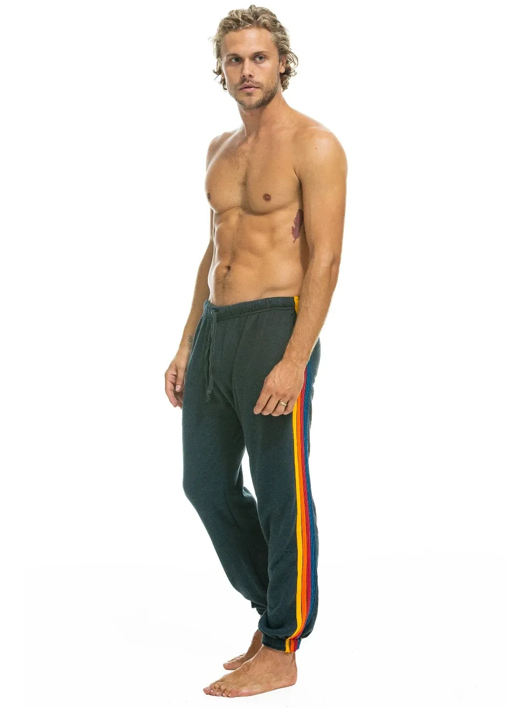 5 Stripe Sweatpant - Charcoal