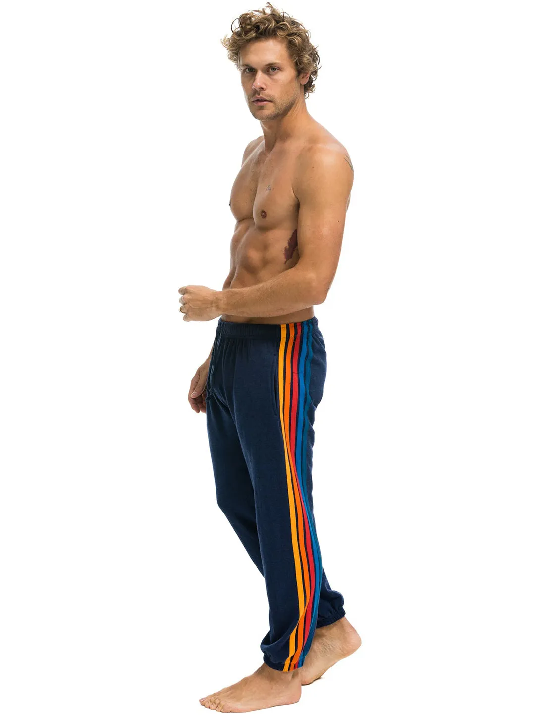 5 Stripe Sweatpant - Navy2