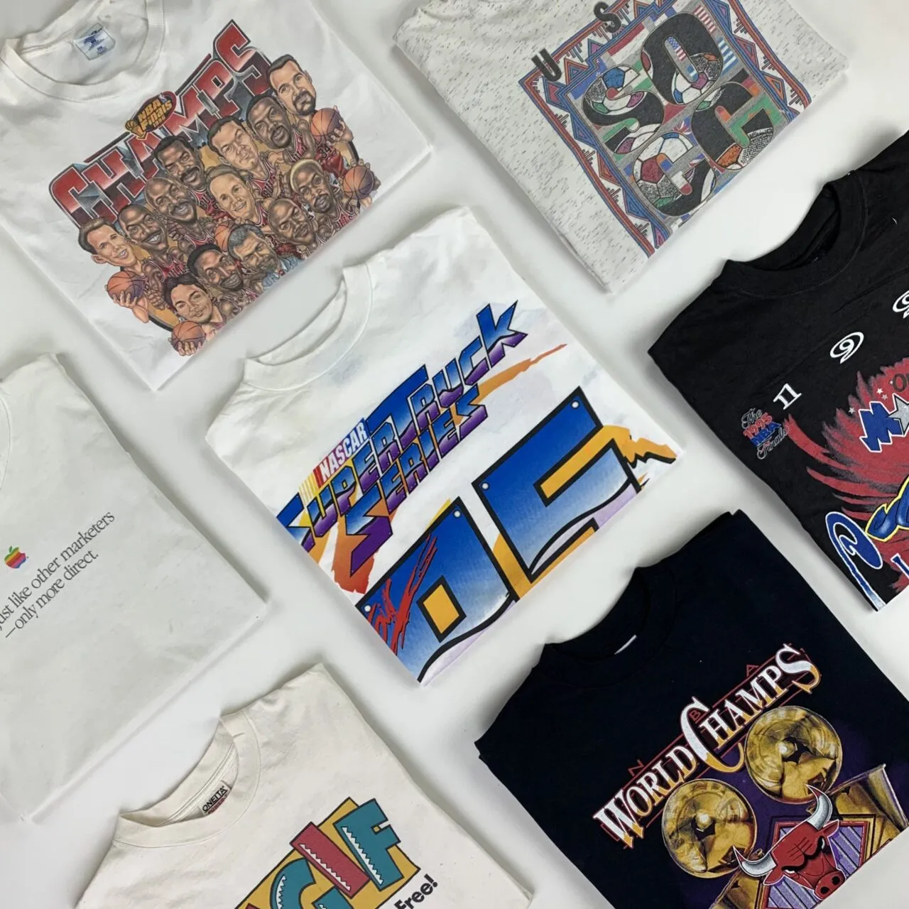 50 x USA Printed T-Shirts - Grade A/B Mix - Lima Lima Vintage