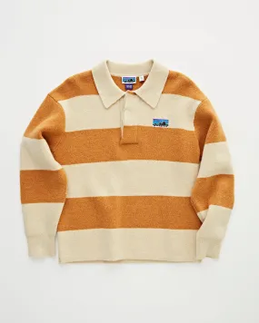 50th Anniversary Recycled Wool-Blend Rugby Sweater Dried Mango