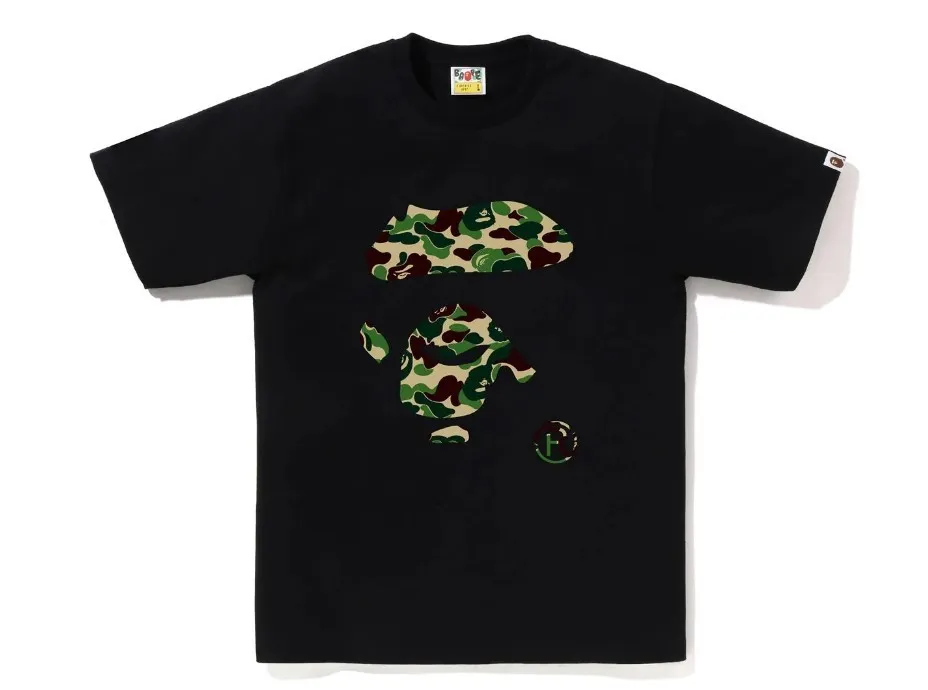 A BATHING APE  |Crew Neck Street Style Plain Cotton Short Sleeves Logo