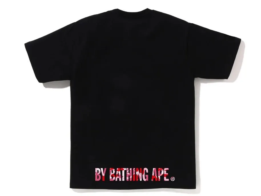 A BATHING APE  |Crew Neck Street Style Plain Cotton Short Sleeves Logo