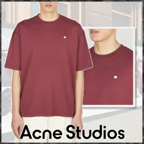 Acne Studios  |Crew Neck Street Style Cotton Short Sleeves Logo Designers