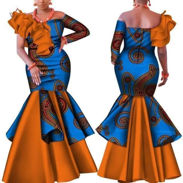 African Dress With Blue Prints