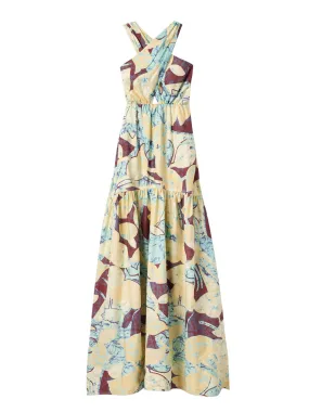 A.L.C. Veronica Cotton Poplin Maxi Dress in Caron/Chardonnay