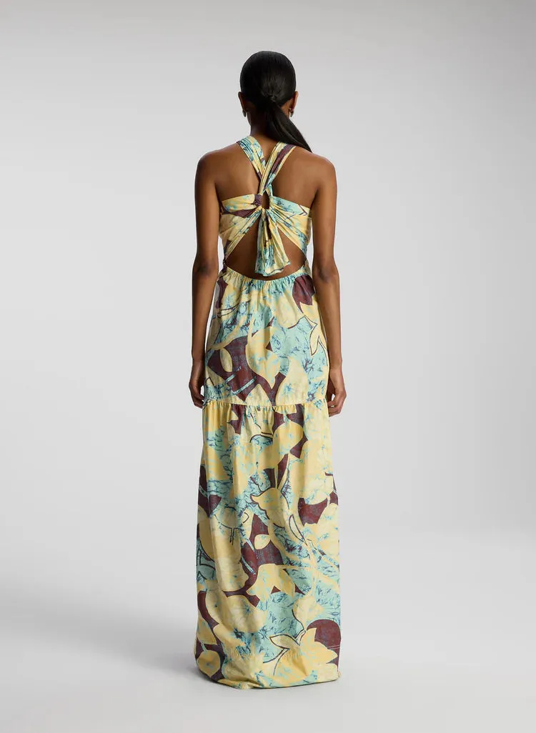 A.L.C. Veronica Cotton Poplin Maxi Dress in Caron/Chardonnay