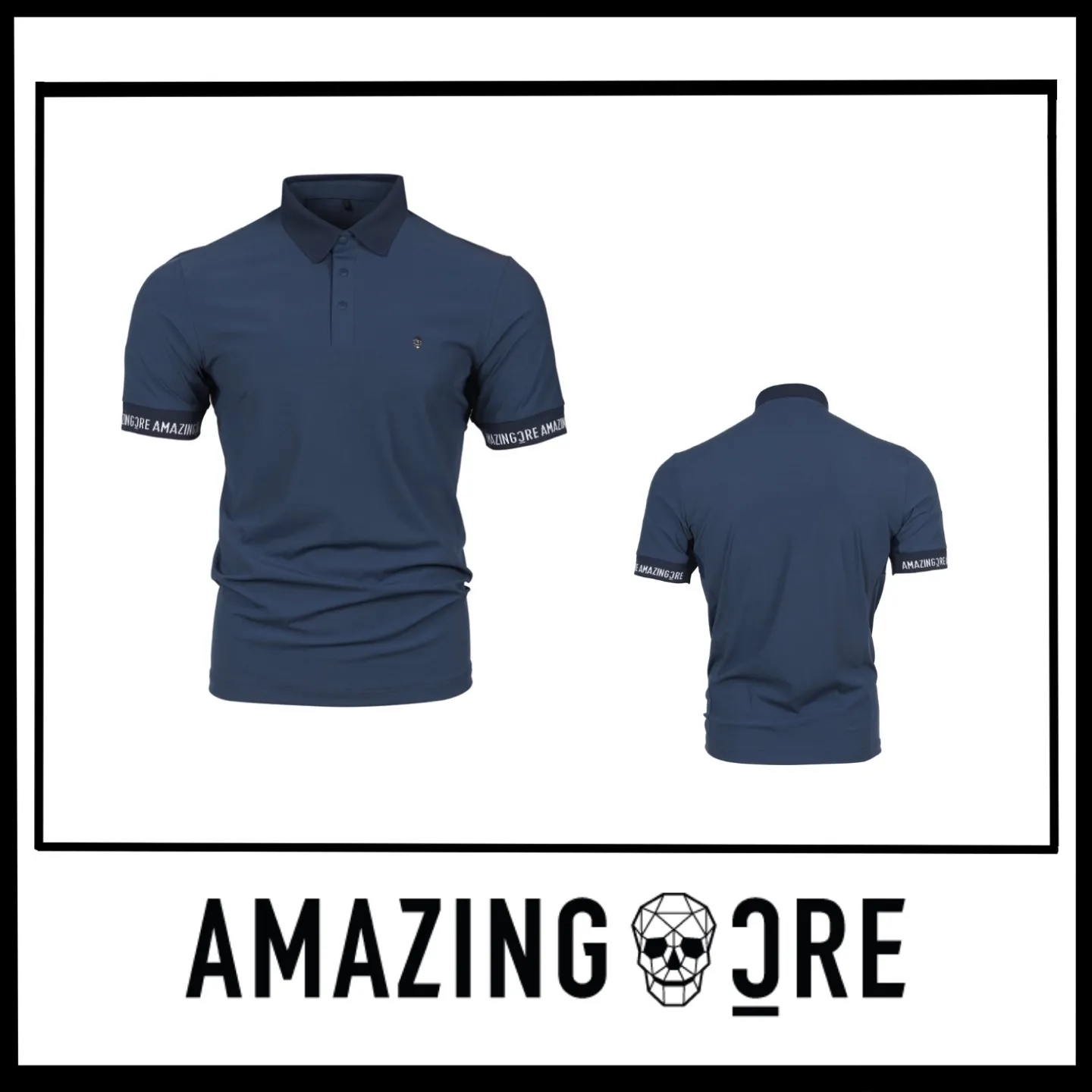 AMAZINGCRE  |Street Style Plain Short Sleeves Logos on the Sleeves Logo