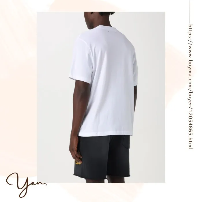 AMIRI  |Crew Neck Street Style Cotton Short Sleeves Logo