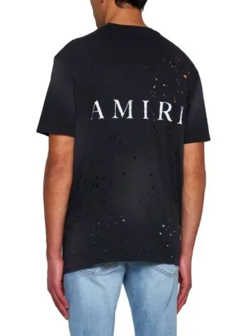 AMIRI  |Crew Neck Street Style Plain Cotton Short Sleeves Logo