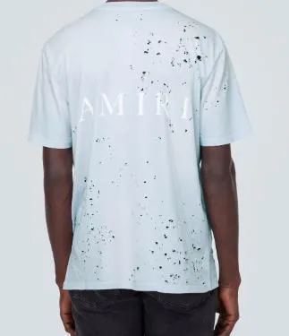 AMIRI  |Crew Neck Unisex Street Style Cotton Short Sleeves Logo