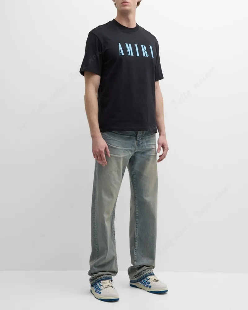 AMIRI  |Crew Neck Unisex Street Style Cotton Short Sleeves Oversized