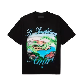 AMIRI EDEN ROCK AIRBRUSH TEE - BLACK