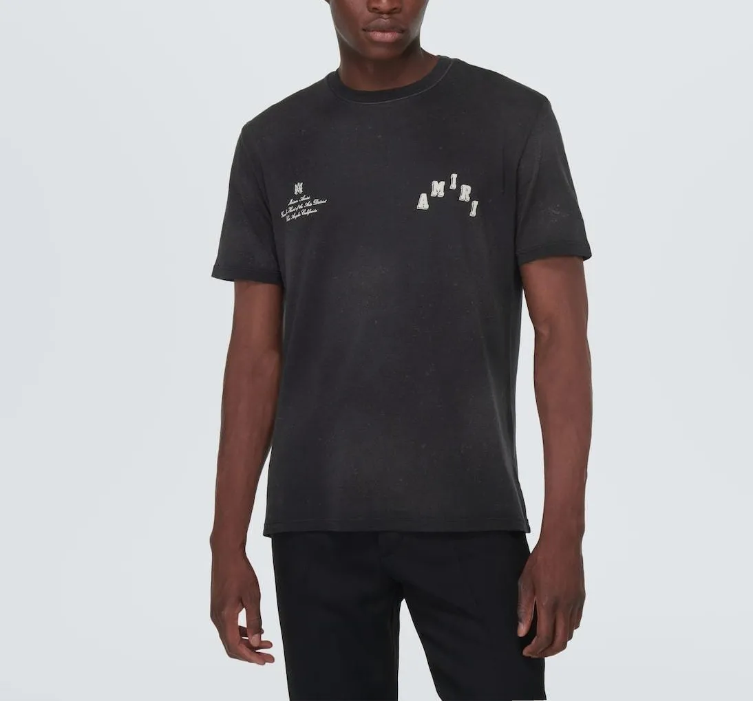 AMIRI  |Street Style Cotton Short Sleeves Logo T-Shirts