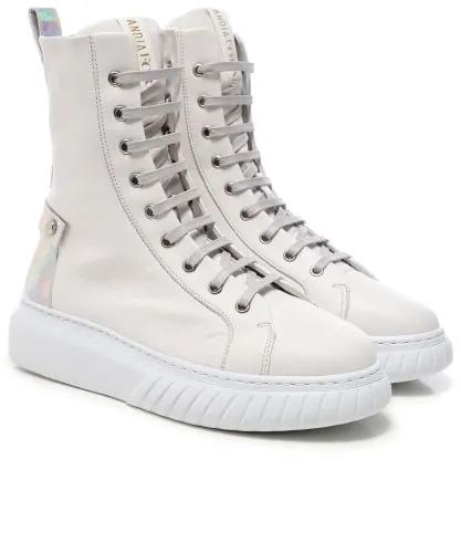 Andia Fora Cream Seilor High Top Sneakers | Jules B