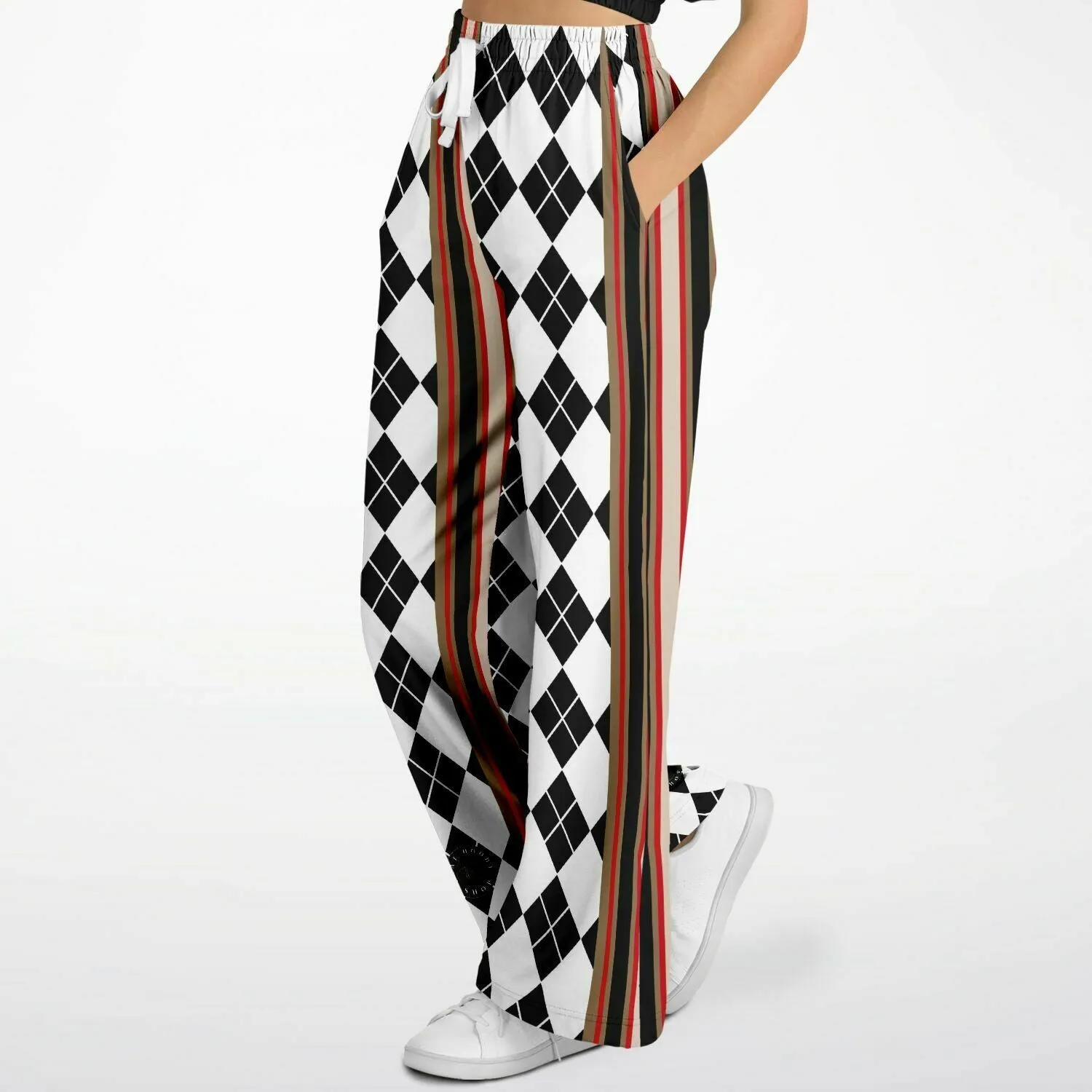 Argyle Me Eco-Poly Stretchy Phat Bellbottoms