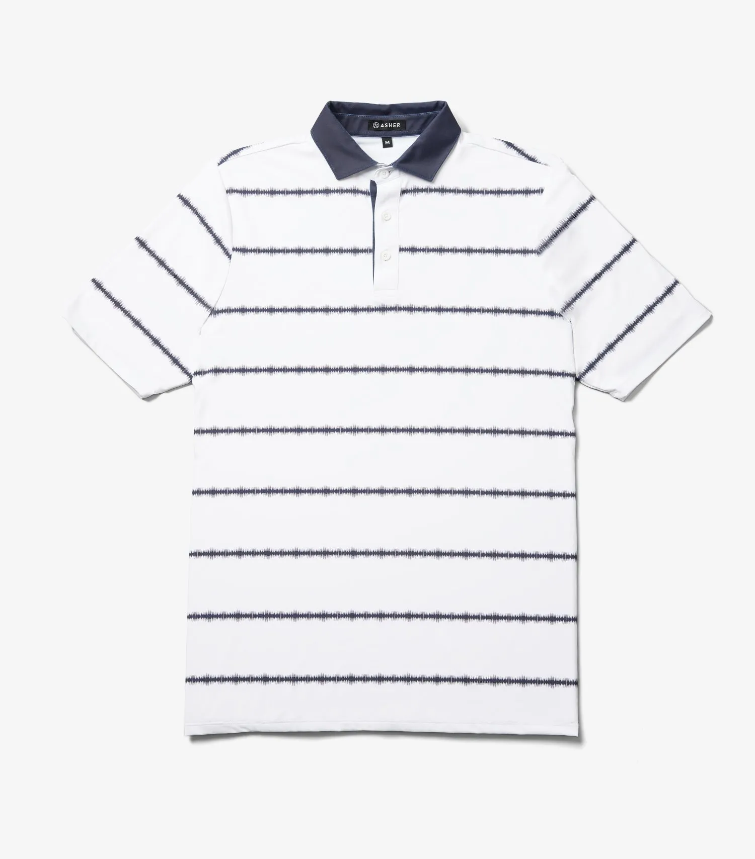 ASHER Shibori Stripe Polo