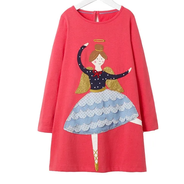 Baby Dress Cotton A-line Princess Dress Christmas Costume for Kids Clothes Autumn Winter Toddler Girls Dresses Children Clothing