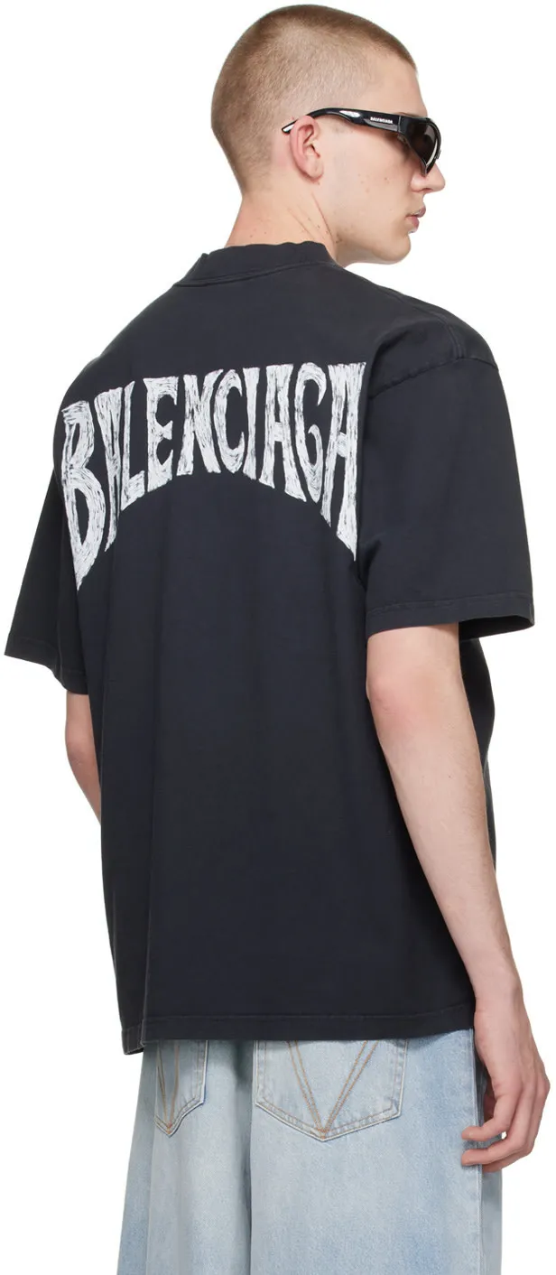 BALENCIAGA  |Crew Neck Street Style Cotton Short Sleeves Logo Luxury