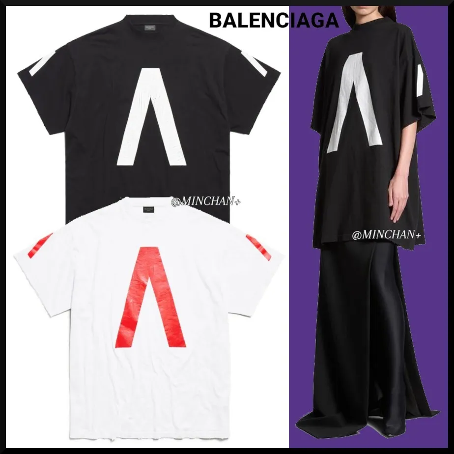 BALENCIAGA  |Crew Neck Unisex Street Style Cotton Short Sleeves