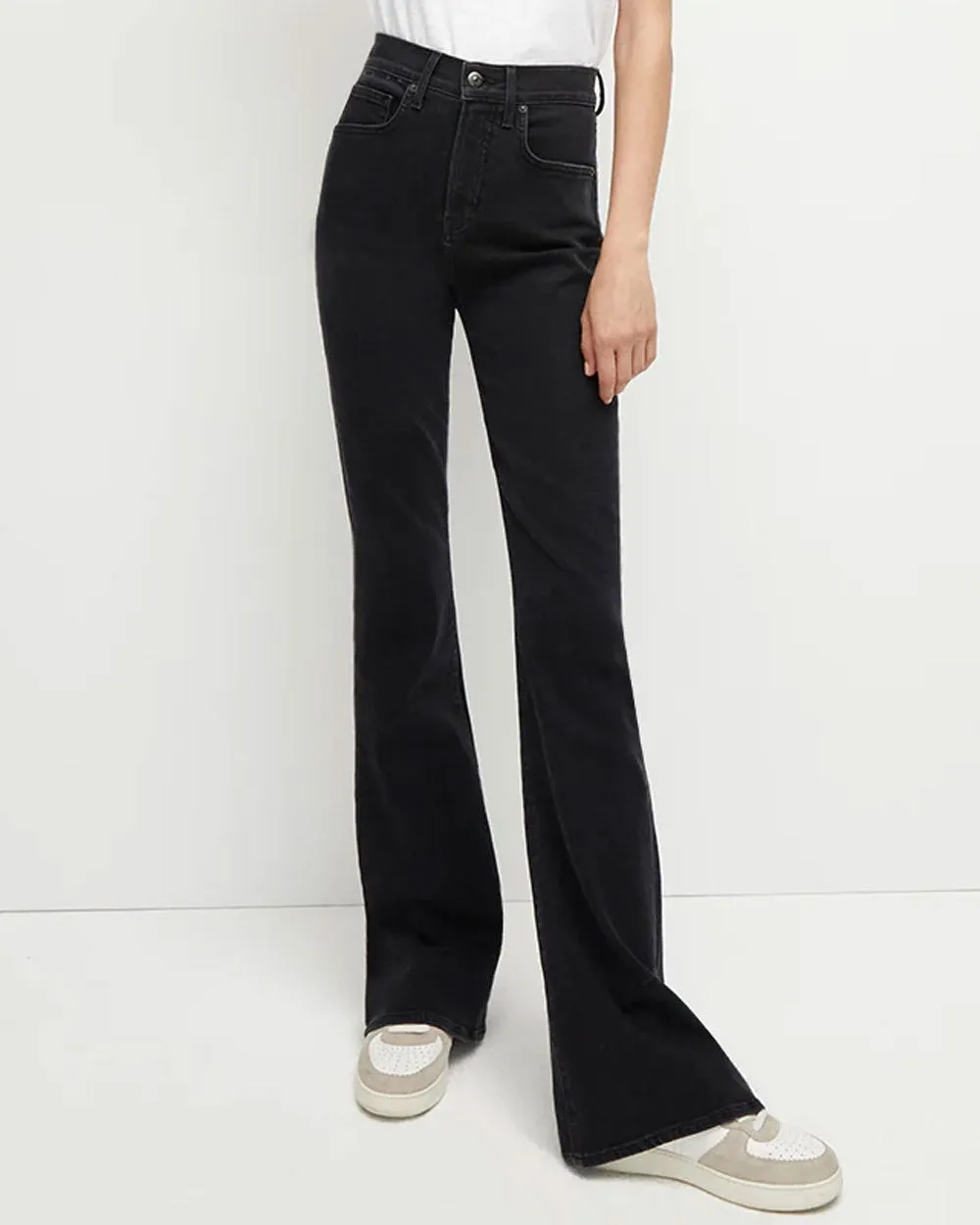 Beverly Skinny Flare Jean in Washed Onyx