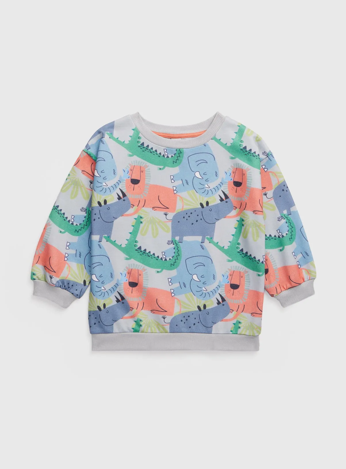 Buy Grey Safari Print Sweatshirt 1-2 years | Jumpers and hoodies | Tu