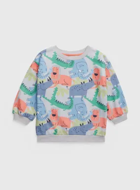 Buy Grey Safari Print Sweatshirt 1-2 years | Jumpers and hoodies | Tu