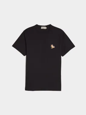 Chillax Fox Patch Classic Tee Shirt, Black