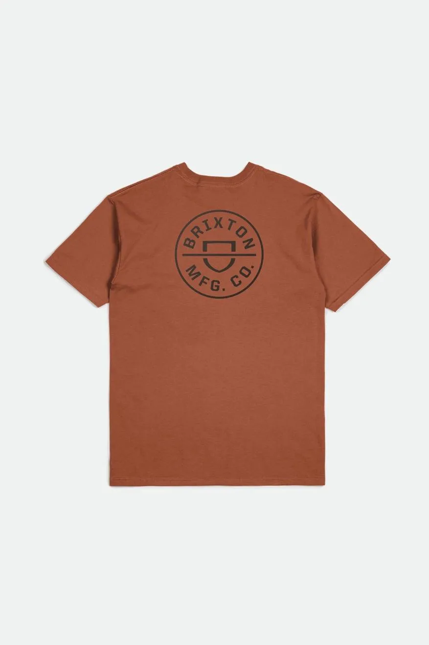 Crest II S/S Standard Tee - Terracotta/Washed Black