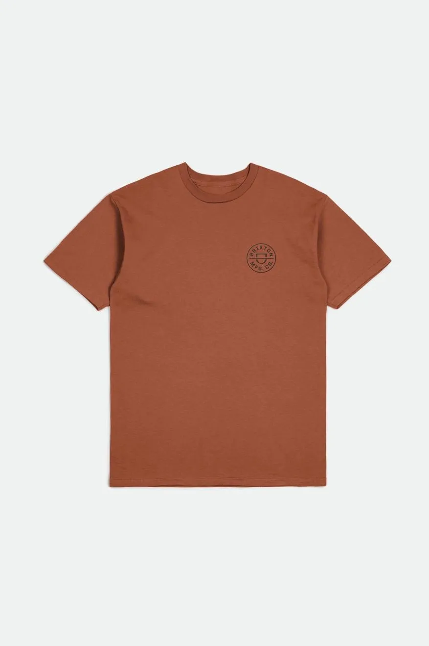 Crest II S/S Standard Tee - Terracotta/Washed Black