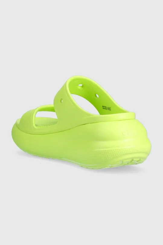 Crocs sliders CLASSIC CRUSH SANDAL women's green color 207670