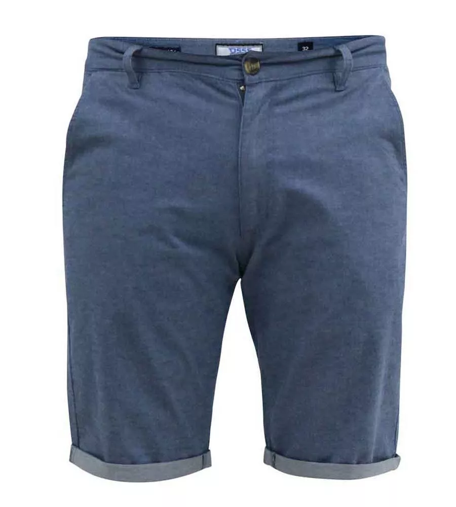 D555 Mens Blue Stretch Chambray Shorts (ALDERTON)