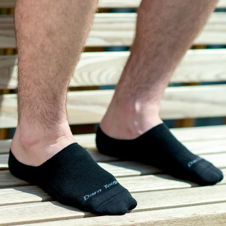 Darn Tough Mens No Show Socks- Black