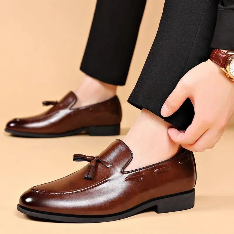 Designer Style Dress Brand New Business Casual Slip on Leather Plus Size for Men Wedding Party Zapatos De Vestir Hombre Misalwa