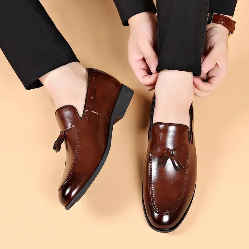 Designer Style Dress Brand New Business Casual Slip on Leather Plus Size for Men Wedding Party Zapatos De Vestir Hombre Misalwa