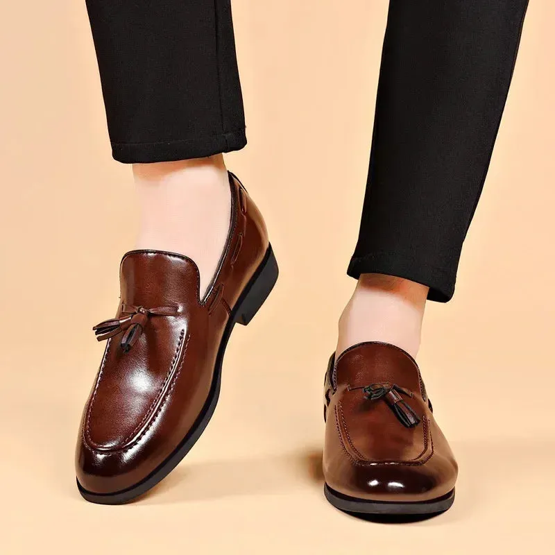 Designer Style Dress Brand New Business Casual Slip on Leather Plus Size for Men Wedding Party Zapatos De Vestir Hombre Misalwa