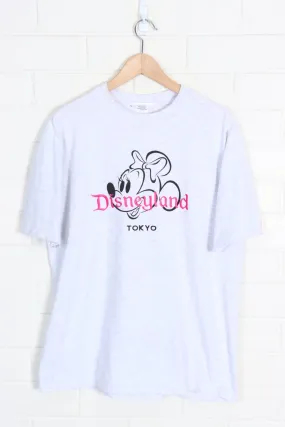 DISNEY Minnie Mouse Embroidered Disneyland Tokyo USA Made Tee (L)