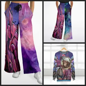 Dusky Midnight Graffiti SW Stretchy Phat Bellbottoms