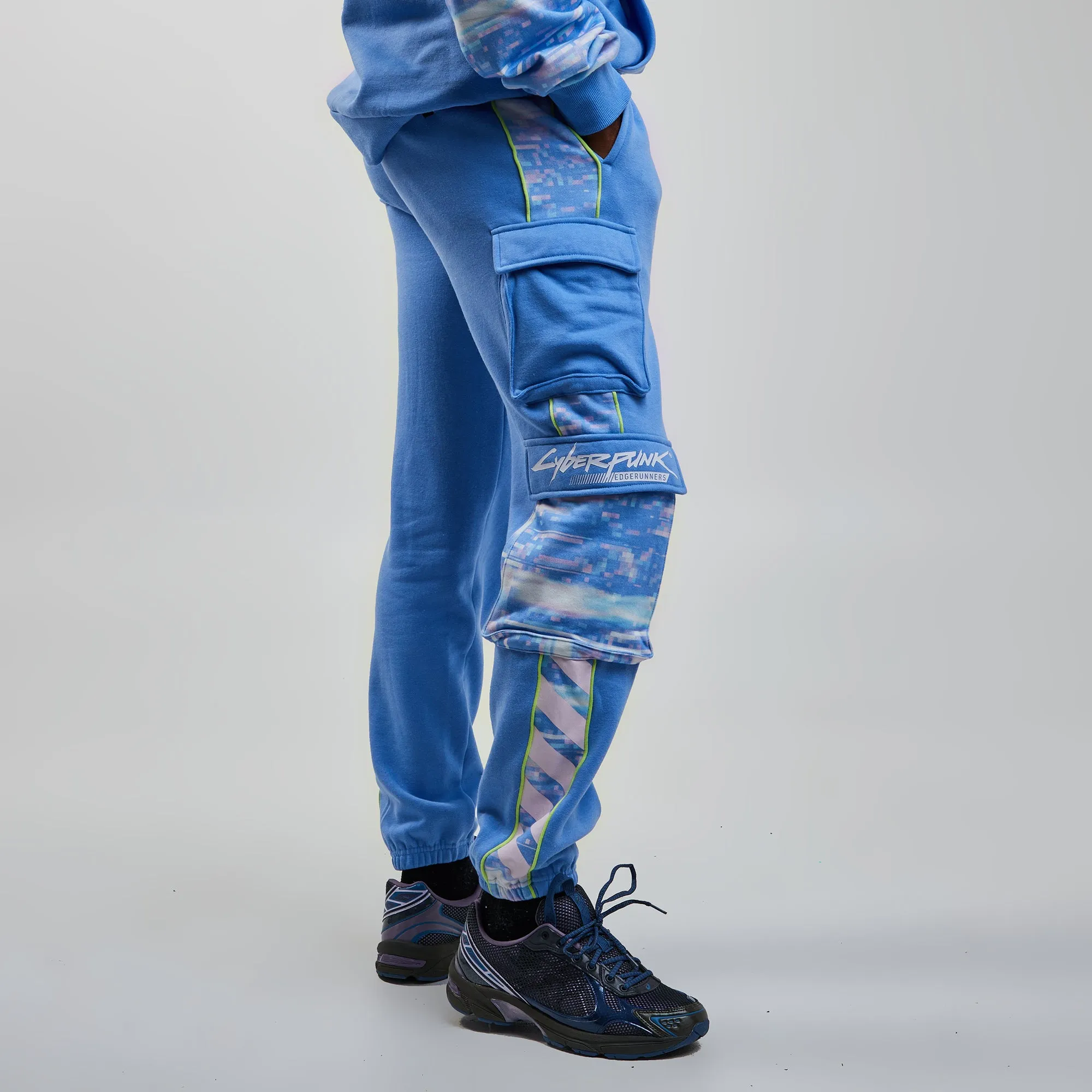 Edgerunner Blue Cargo Sweatpant