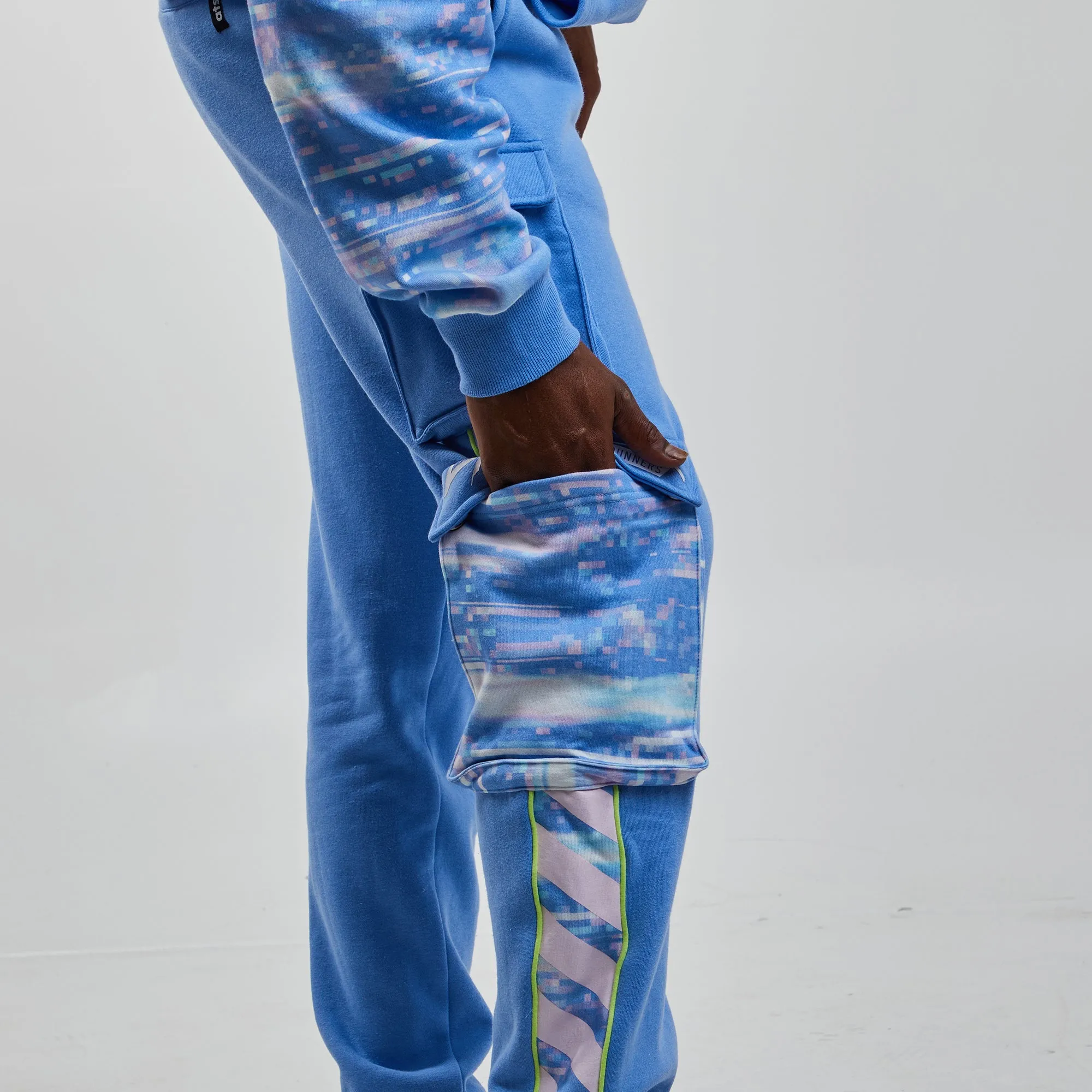 Edgerunner Blue Cargo Sweatpant