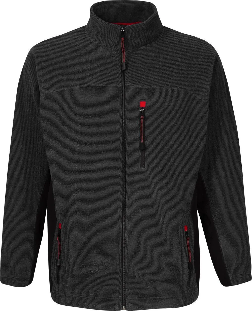 Espionage Bonded Rib Fleece Jacket - Charcoal