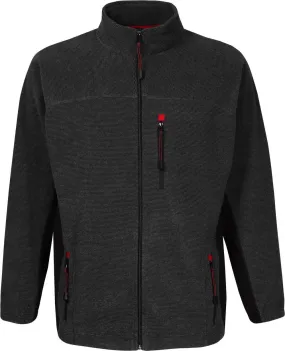 Espionage Bonded Rib Fleece Jacket - Charcoal