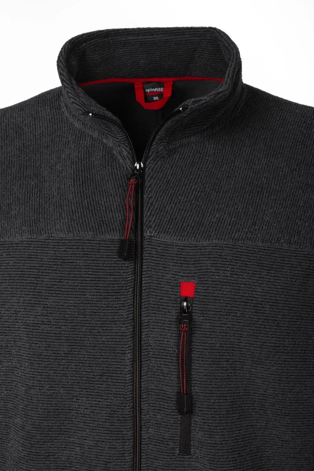 Espionage Bonded Rib Fleece Jacket - Charcoal