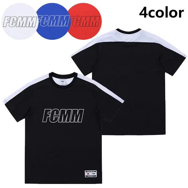 FCMM  |Crew Neck Unisex Nylon Street Style Plain Short Sleeves Logo