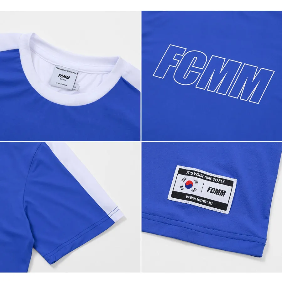 FCMM  |Crew Neck Unisex Nylon Street Style Plain Short Sleeves Logo