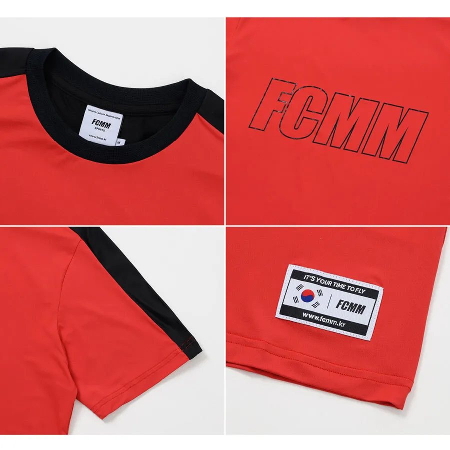 FCMM  |Crew Neck Unisex Nylon Street Style Plain Short Sleeves Logo