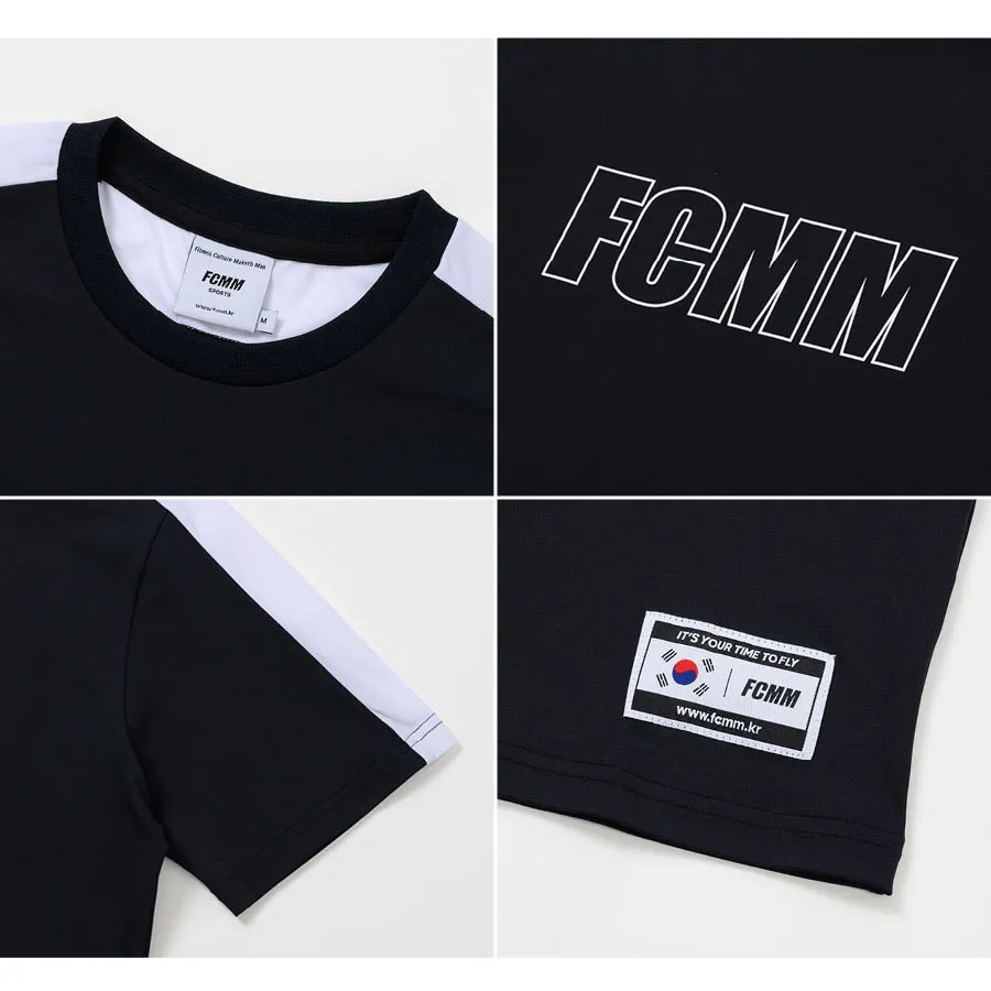 FCMM  |Crew Neck Unisex Nylon Street Style Plain Short Sleeves Logo