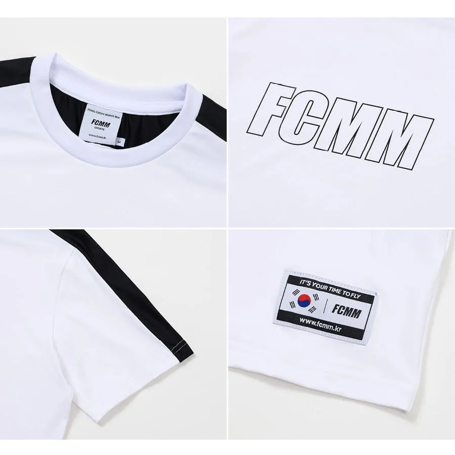 FCMM  |Crew Neck Unisex Nylon Street Style Plain Short Sleeves Logo