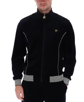 Fila Bosa Velour Track Jacket Black/White Cap