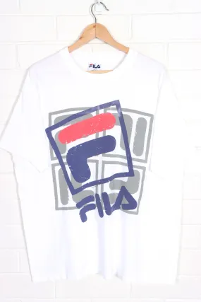 FILA Stamped Logo Single Stitch Tee USA Made (L)