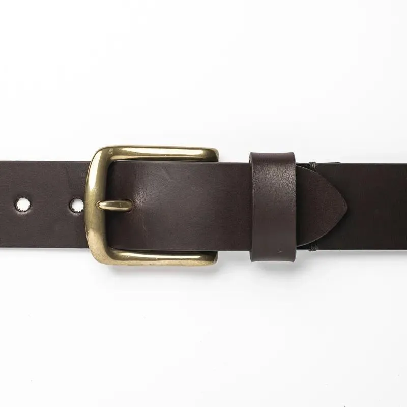 Flintholm, 40mm leather belt, Brown